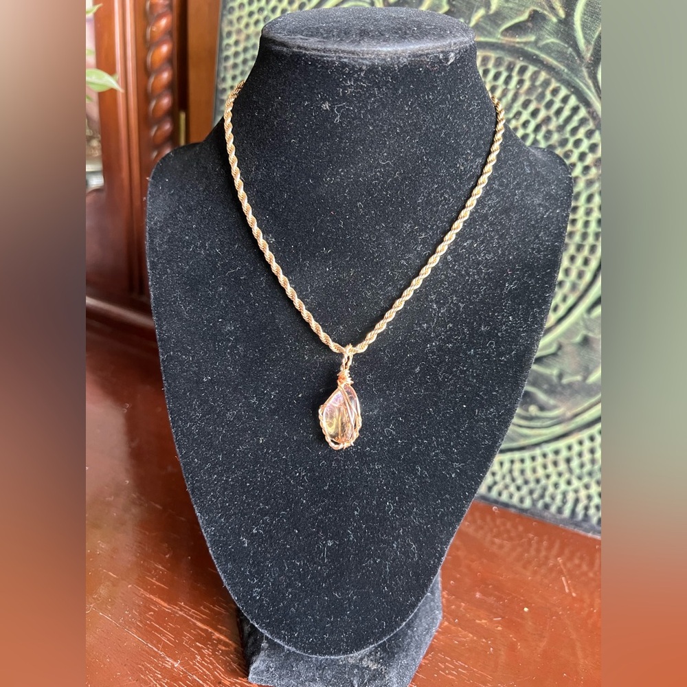 Gold-Filled Choker with Ametrine Pendant — Artist Wire Work - Picture 3 of 15
